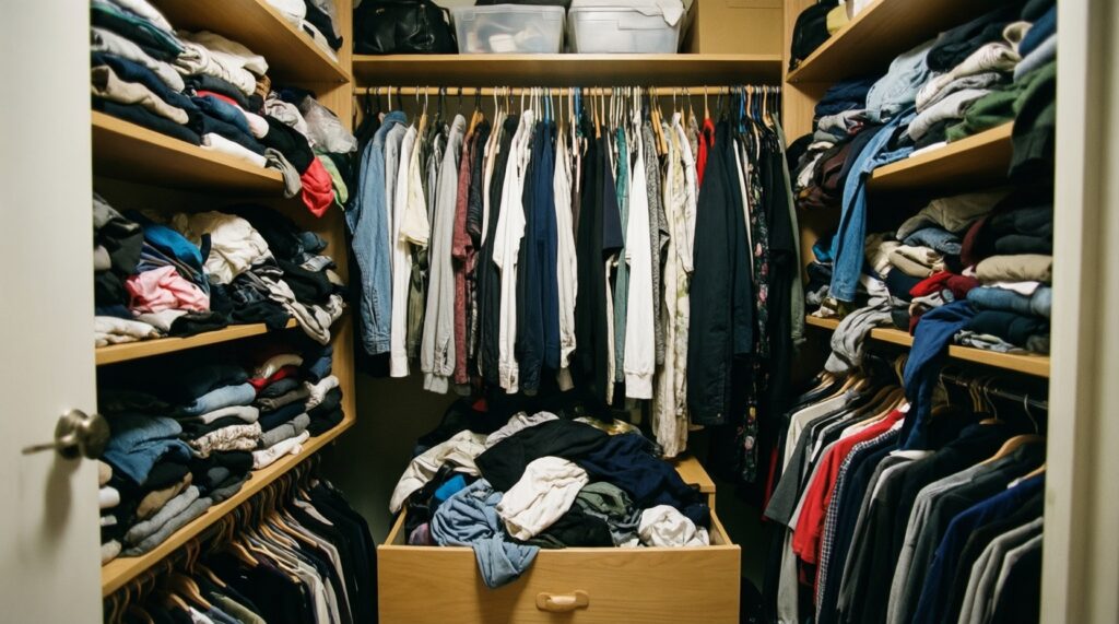 Гардероб без хаоса: система хранения, которая помогает видеть сочетания и не покупать лишнее - иллюстрация