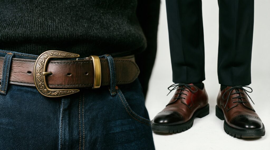 Черный тотал-лук без скуки: игра текстур, пропорций и аксессуаров - иллюстрация