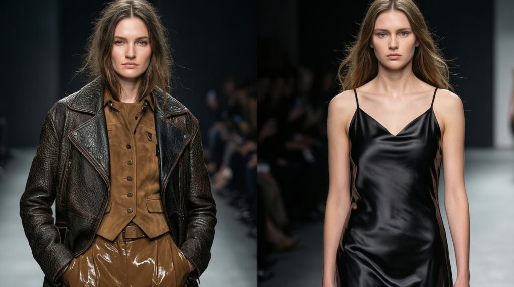 Как носить кожу и замшу без 