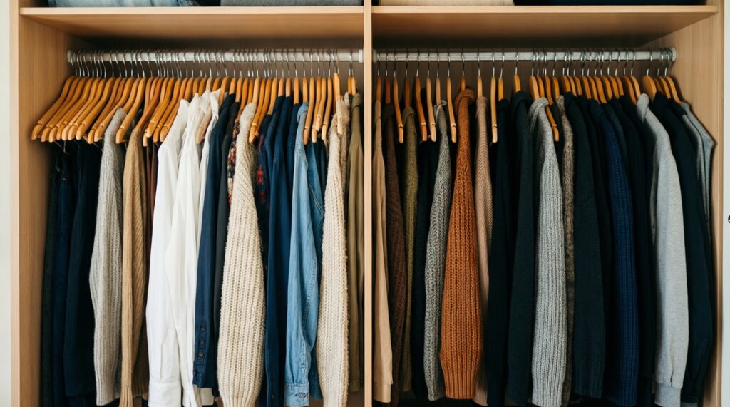 Гардероб без хаоса: система хранения и комплектов, чтобы каждый день одеваться быстрее - иллюстрация
