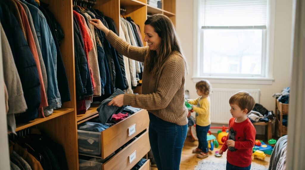 Гардероб без хаоса: система хранения и комплектов, чтобы каждый день одеваться быстрее - иллюстрация