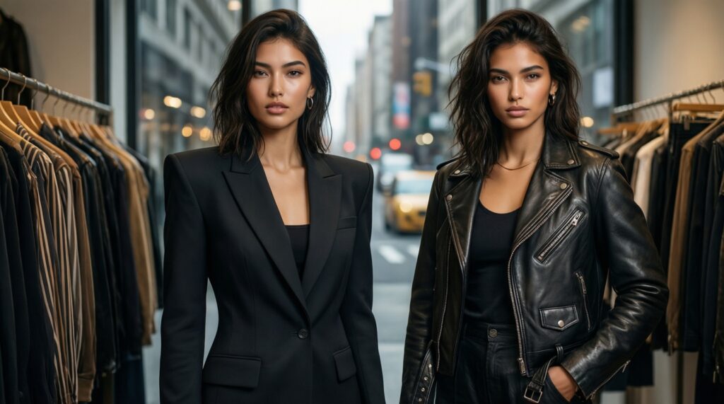 Кожаная куртка vs жакет: какая вещь даёт больше образов в духе Saint Laurent - иллюстрация