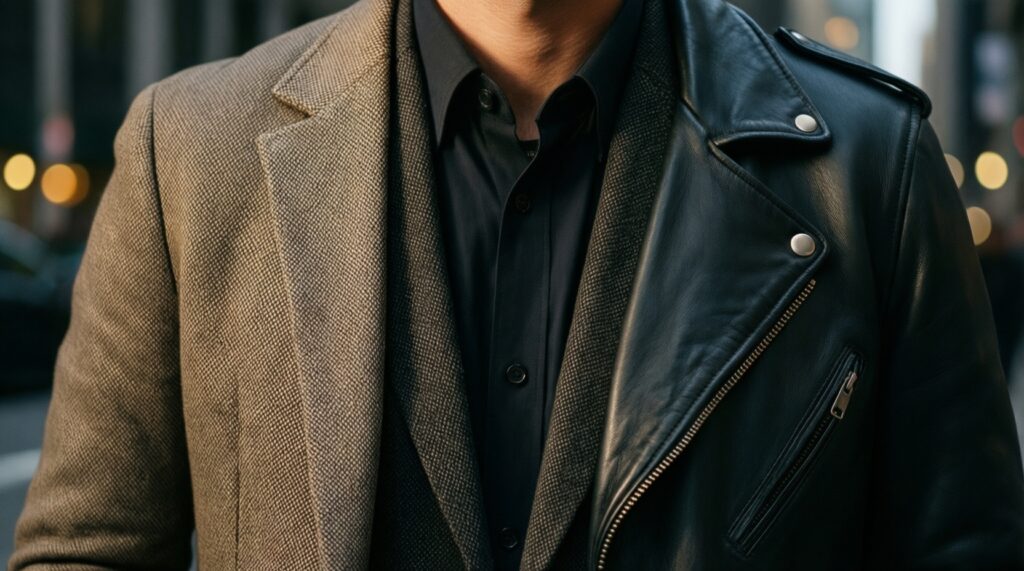 Кожаная куртка vs жакет: какая вещь даёт больше образов в духе Saint Laurent - иллюстрация