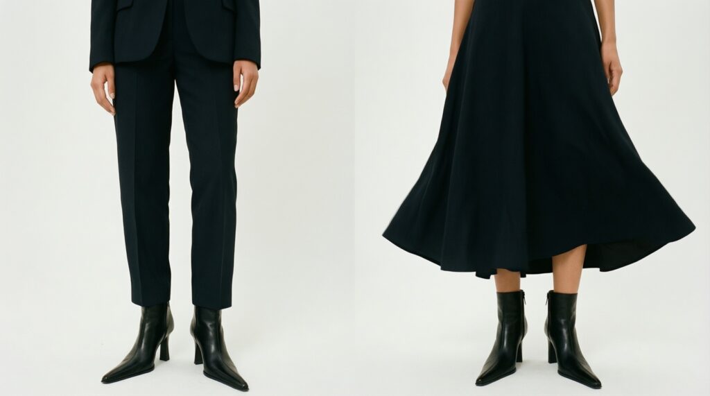 Чёрный тотал‑лук без скуки: фактуры, пропорции и аксессуары, которые решают всё - иллюстрация