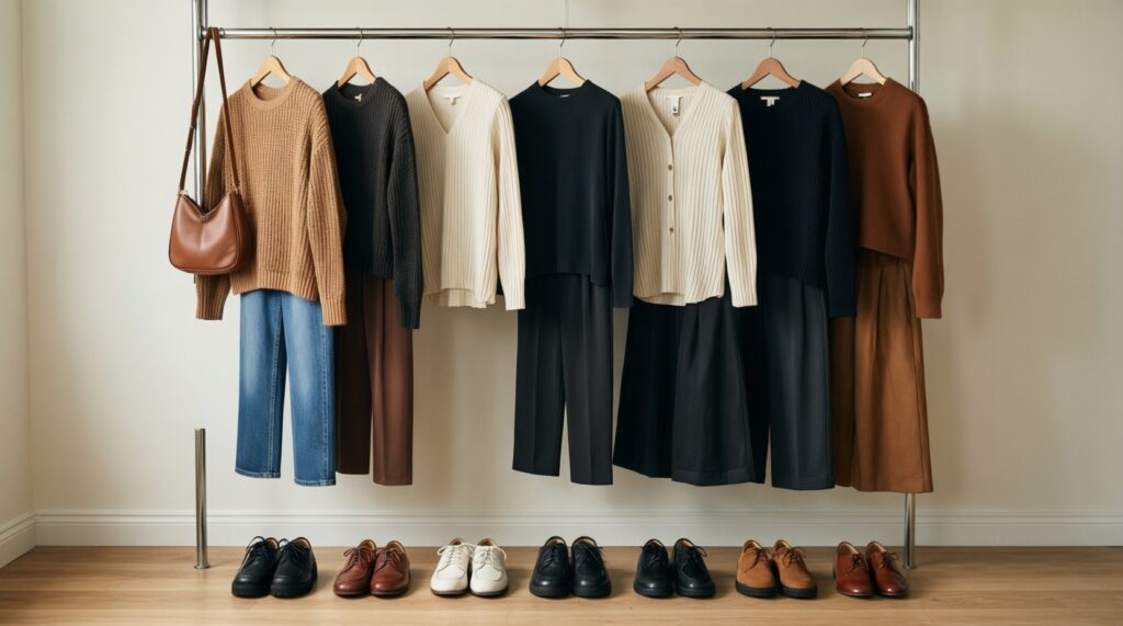 Капсула на сезон: 12 вещей, которые собирают 30 образов (пошагово) - иллюстрация