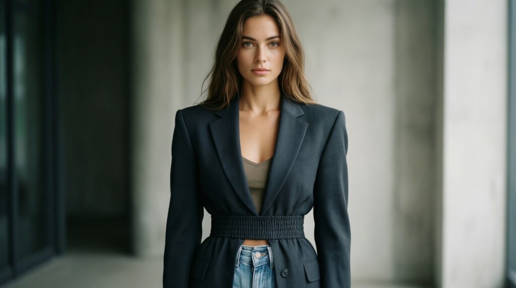 Пиджак с плечом: как выбрать и с чем носить, чтобы не выглядеть 